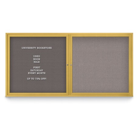 United Visual Products Corkboard, Apricot/ Gold, 48" x 36" UV431H-GOLD-APRICOT